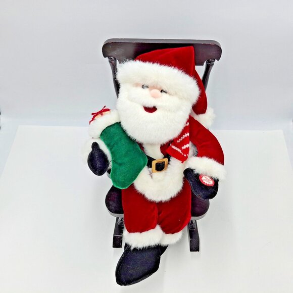 Christmas Dan Dee Rocking Chair Santa Sings Santa Claus is Coming to Town VIDEO - Picture 7 of 17